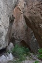 Rocks Outside the Sandstone Cliff Dwellings in Bandelier National Park