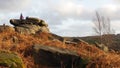 Owler Tor on the Longshaw Estate in the Peak District, Northern England Royalty Free Stock Photo