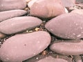 Rocks pattern in rock garden.smooth rocks formation