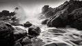 rocks pebble beach landscape