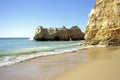 Rocks at Praia da Rocha near Portimao in Portugal