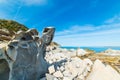 Rocks in Punta Molentis shore Royalty Free Stock Photo