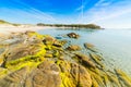 Rocks in Punta Molentis shore Royalty Free Stock Photo