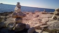 Rocks Put On Each Other At Adriatic Sea