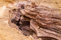 Rocks of Red canyon in desert near Eilat city, Israel Royalty Free Stock Photo