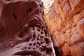 Rocks of a red canyon in the desert of southern Eilat Royalty Free Stock Photo
