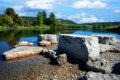 Rocks at the river AltmÃÂ¼hl Royalty Free Stock Photo