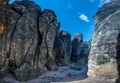 Rocks in Sandstone Mountains The Tisa Rocks, Tisa Walls, Czech republic