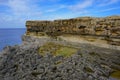 Rocks at the sea, beautiful walking path at the salt pans