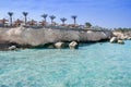 Rocks , sea and blue sky - Sharm el-Seikh Royalty Free Stock Photo
