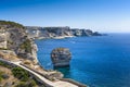 Rocks, sea and coast of Bonifacio, Corsica Royalty Free Stock Photo