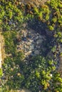 Rocks by the sea, with green algae and marine life. Estoril beach. Portugal Royalty Free Stock Photo