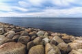 Rocks, sea and Oresund bridge