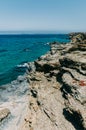 Rocks and sea of Porto Covo, Alentejo, Portugal Royalty Free Stock Photo