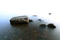 Rocks sea shore blue Royalty Free Stock Photo