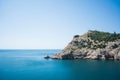 Rocks In The Sea stock photo. Scenery Landscape. No People. Beautiful landscape. Summertime. A sunny day without people. Bluewater