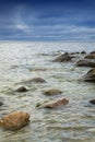 Rocks in the sea . summer landscape