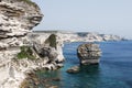 Rocks, sea view in the Bastia in Corsica island. Royalty Free Stock Photo