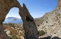 Rocks and sea view, Kalymnos Island, Greece Royalty Free Stock Photo