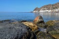 Rocks, sea and watchtower in Banos Castle