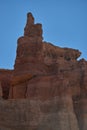 Rocks of Charyn Canyon in Kazakhstan looks like thumbs up gesture