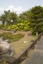 Rocks , sink and plants arranged in the Park Royalty Free Stock Photo