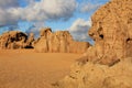 Rocks and sky in Calheta beach, Porto Santo Royalty Free Stock Photo