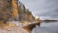 snake mountain near Lake Ladoga in Karelia, in late autumn