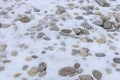 Rocks in snow winter Royalty Free Stock Photo