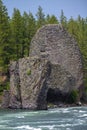 Rocks in the Spokane River Royalty Free Stock Photo