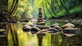 Zen meditation landscape Royalty Free Stock Photo