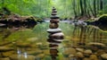 Zen meditation landscape Royalty Free Stock Photo