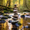 Zen meditation landscape Royalty Free Stock Photo