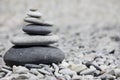 Rocks stacked on the beach