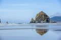 Rocks sticking out of the water on the Northwest coast of the Pacific Ocean at low tide Royalty Free Stock Photo