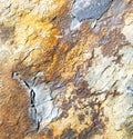 rocks stone and red orange gneiss in the wall of morocco Royalty Free Stock Photo