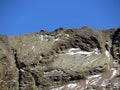 Rocks and stones in the autumn Alpine environment of the Albula Alps and above the Swiss mountain road pass Fluela