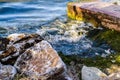 Rocks And Stones On Seashore Royalty Free Stock Photo