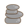 Rocks stones spa isolated icon