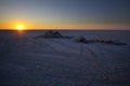 Rocks on Sua Pan at sunset Royalty Free Stock Photo