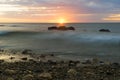 Rocks and Sunset at Hallett Cove, South Australia Royalty Free Stock Photo