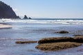 Rocks in the surf on the Oregon coast Royalty Free Stock Photo