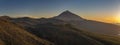 Rocks on the Teide volcano in the light of the rising sun Royalty Free Stock Photo