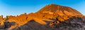 Rocks on the Teide volcano in the light of the rising sun Royalty Free Stock Photo