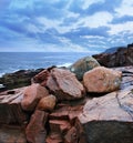 Rocks At Thunder Hole Royalty Free Stock Photo