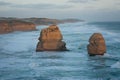 Rocks at the Twelve Apostles on the Great Ocean Road in Australia Royalty Free Stock Photo