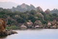 The rocks on Victoria lake near Mwanza city, Tanzania Royalty Free Stock Photo