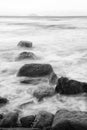 Rocks and water - Black and White