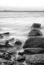 Rocks and water - Black and White