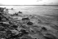 Rocks and water - Black and White